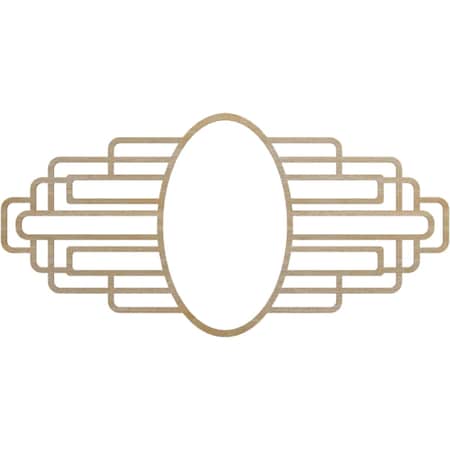 Ekena Millwork Elizabeth Wood Fretwork Pierced Ceiling Medallion, Hickory, 36"W x 18"H x 9 7/8"IW x 17"IH x 1/4"T CMWP36X18X0250EBHI